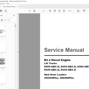 Daewoo Doosan Diesel Engine B3.3 Service Manual SB4135E00 - PDF DOWNLOAD