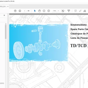 Deutz TD TCD 2012-2V Parts Manual - PDF DOWNLOAD