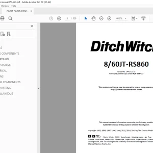 Ditch Witch 860JT-RS860 Parts manual - PDF DOWNLOAD