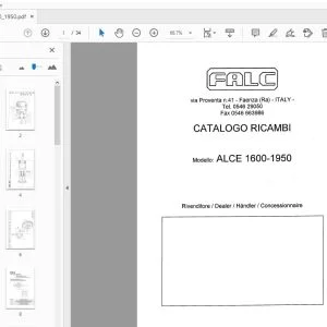 FALC ALCE 1600-1950 PARTS MANUAL - PDF DOWNLOAD