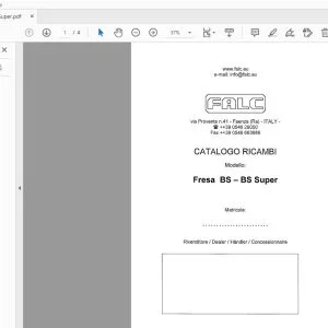 FALC Fresa BS-BS Super PARTS MANUAL - PDF DOWNLOAD