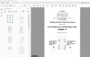 Falc Gamma P Folding Rotary Tiller Parts Manual - PDF DOWNLOAD