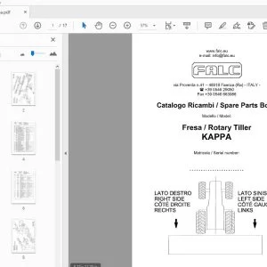 Falc Kappa Rotary Tiller Parts Manual - PDF DOWNLOAD