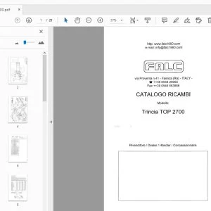 Falc Trincia TOP 2700 CATALOGO RICAMBI - PDF DOWNLOAD
