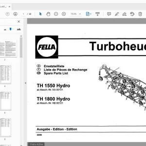 Fella TH 1550 Hydro TH 1800 Hydro Turboheuer Parts Manual - PDF DOWNLOAD