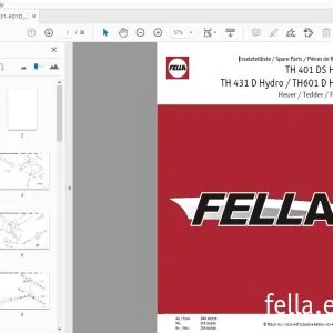 Fella TH 401 DS Hydro, TH 431 D Hydro, TH601 D Hydro Tedder Parts Manual - PDF
