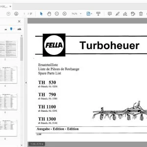 Fella TH 530, TH 790, TH 1100, TH 1300 Turboheuer Parts Manual - PDF