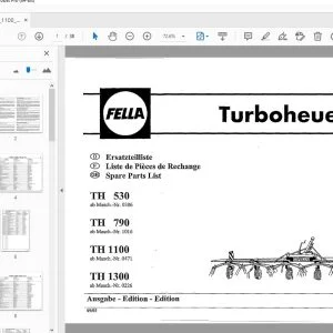 Fella TH 530,790,1100,1300 Turboheuer Parts Manual - PDF DOWNLOAD