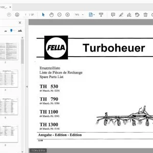 Fella TH 530,790,1100,1300 Turboheuer Parts Manual - PDF