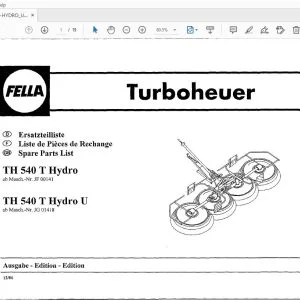 Fella TH 540 T Hydro, TH 540 T Hydro U Turboheuer Parts Manual - PDF