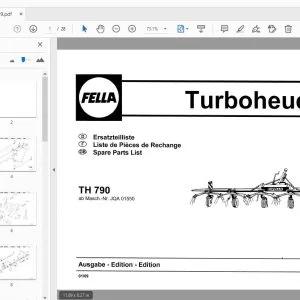 Fella TH 790 Turboheuer Parts Manual - PDF DOWNLOAD
