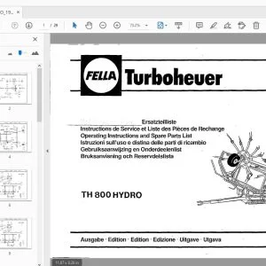 Fella TH 800 Hydro Turboheuer Operation & Maintenance Manual - PDF