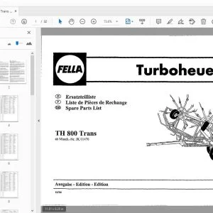 Fella TH 800 Trans Turboheuer Parts Manual - PDF DOWNLOAD