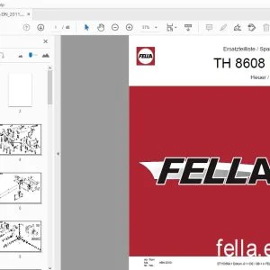Fella TH 8608 DN Tedder Parts Manual - PDF DOWNLOAD