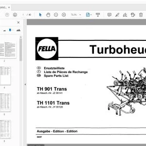 Fella TH 901 Trans TH 1101 Trans Turboheuer Parts Manual - PDF DOWNLOAD