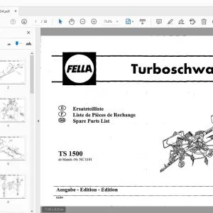 Fella TS 1500 Turbo Rake Parts Manual - PDF