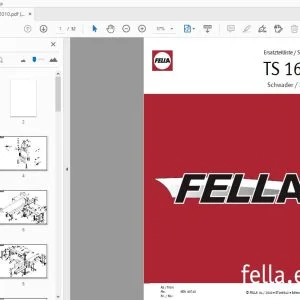 Fella TS 1603 Swather Parts Manual - PDF DOWNLOAD