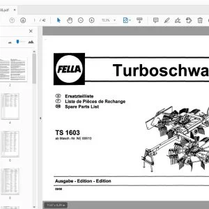 Fella TS 1603 Turbo Rake Parts Manual - PDF DOWNLOAD