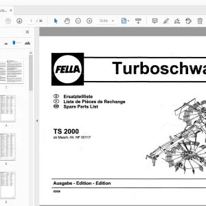 Fella TS 2000 Turbo Rake Parts Manual - PDF DOWNLOAD