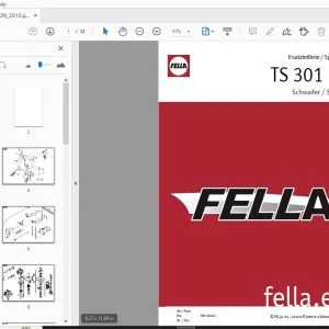Fella TS 301 DN Swather Parts Manual - PDF DOWNLOAD
