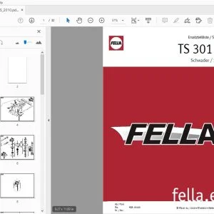 Fella TS 301 DS Swather Parts Manual - PDF DOWNLOAD