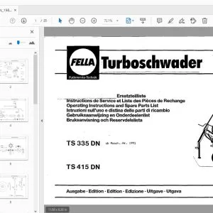 Fella TS 335 DN, TS 415 DN Operation & Parts Manual - PDF