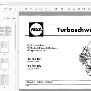 Fella TS 350 DN, TS 390 DN Turbo Rake Parts Manual - PDF DOWNLOAD