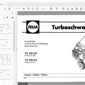 Fella TS 350 DN & TS 390 DN Turbo Rake Parts List Manual PDF