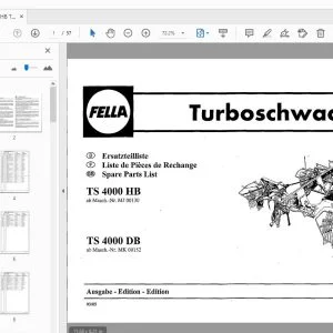 Fella TS 4000 HB TS 4000 DB Turbo Rake Parts Manual - PDF
