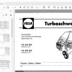 Fella TS 425 DN, TS 455 DN Turbo Rake Parts Manual - PDF DOWNLOAD
