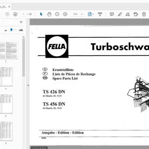 Fella TS 426 DN, TS 456 DN Turbo Rake Parts Manual - PDF DOWNLOAD