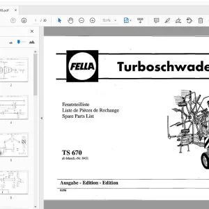 Fella TS 670 Turbo Rake Spare Parts Catalog PDF Download