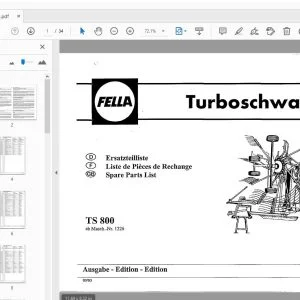 Fella TS 800 Turbo Rake Parts Manual - PDF DOWNLOAD