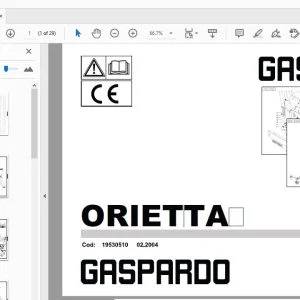 GASPARDO ORIETTA PARTS MANUAL 19530510 - PDF DOWNLOAD