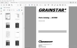 GERINGHOFF GRAINSTAR GS 480, GS 540, GS 600 PARTS MANUAL 2005 - PDF