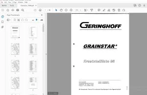 GERINGHOFF GRAINSTAR PARTS MANUAL 1998 - PDF DOWNLOAD