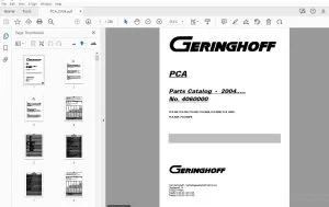 GERINGHOFF PCA400 PCA500 PCA600 PCA800B PCA900B PCA1200B PCA600F PCA800FB Parts Manual 2004 - PDF