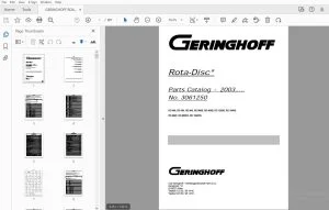 GERINGHOFF RD400 RD500 RD600 RD800B RD900B RD1200B RD1800B RD600F RD800FB RD1200FB Parts Manual 2003 - PDF