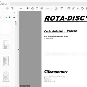 GERINGHOFF RD400 RD500 RD600 RD800B RD900B RD1200B RD600F RD800FB Parts Manual 1999 - PDF