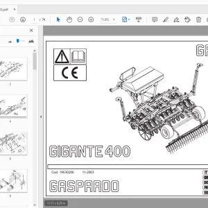Gaspardo Gigante 400 Parts Manual 19530206 - PDF DOWNLOAD