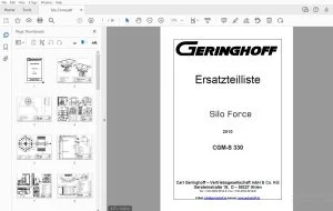 Geringhoff CGM-S 330 Silo Force Parts Manual 2010 - PDF