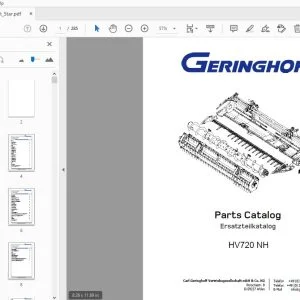Geringhoff HV720 NH Parts Manual - PDF DOWNLOAD