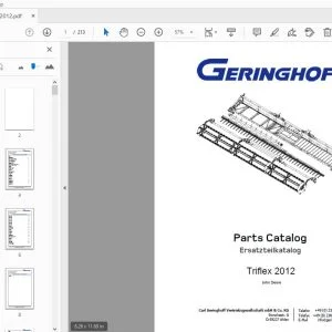 Geringhoff John Deere Triflex Parts Manual 2012 - PDF DOWNLOAD
