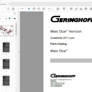 Geringhoff Mais Star Horizon Parts Manual - PDF DOWNLOAD