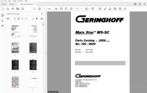 Geringhoff Mais Star MS-SC Parts Manual 2006 - PDF DOWNLOAD