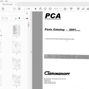 Geringhoff PCA400 PCA500 PCA600 PCA800B PCA900B PCA1200B Parts Manual 2001 - PDF