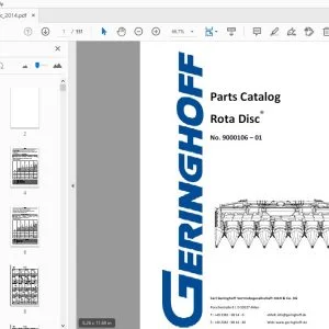 Geringhoff Rota Disc Parts Manual 2014 - PDF DOWNLOAD