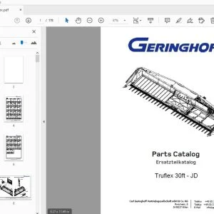 Geringhoff Truflex 30ft - JD Parts Manual - PDF
