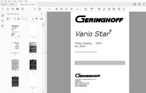 Geringhoff VS485 VS550 VS610 VS670 VS760 VS910 Parts Manual - PDF