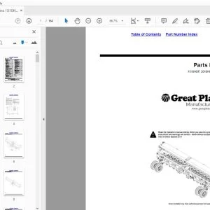 Great Plains 1510HDF, 2010HDF & 2510HDF 3-Point Drills Parts Manual - PDF